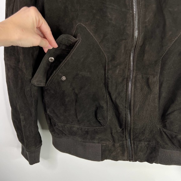 Blank NYC Men's Suede Bomber Jacket Size XL - Picture 5 of 13